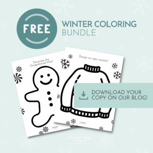 free winter coloring bundle for kids