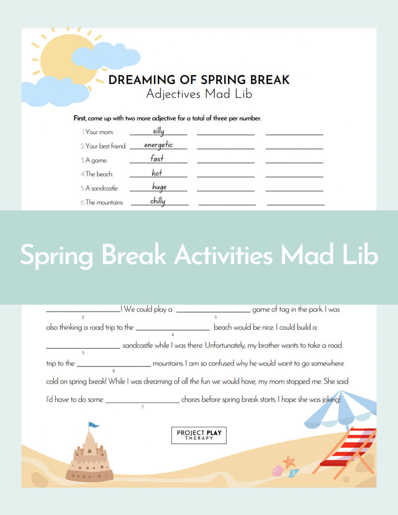 Mad Libs for Kids | Spring Break Activities for Kids
